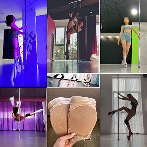 DANCEYOU DANCEYOU Dance Knee Pads Hard Sponge Volleyball Knee Brace for Big Kid Teen Adults Football Pole Dancer Workout Knee Protector, Black, XL