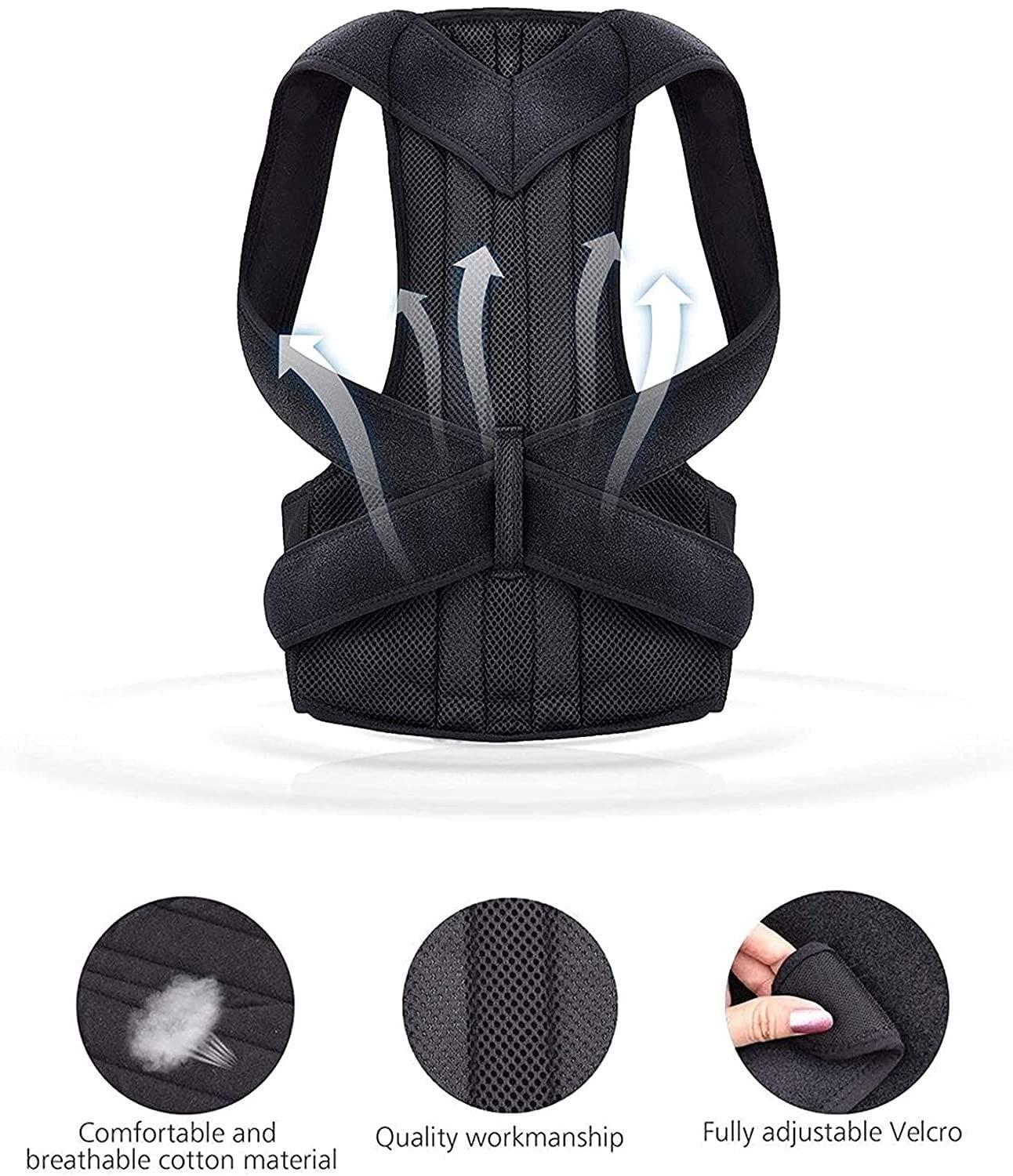 SJHY Posture Corrector XS-5XL Improve Hunchback Plus Size Back Brace Men and Women Adjustable Upright Back Support Straightener Prevent Scoliosis Back Posture (Size : XXXXX-Large)