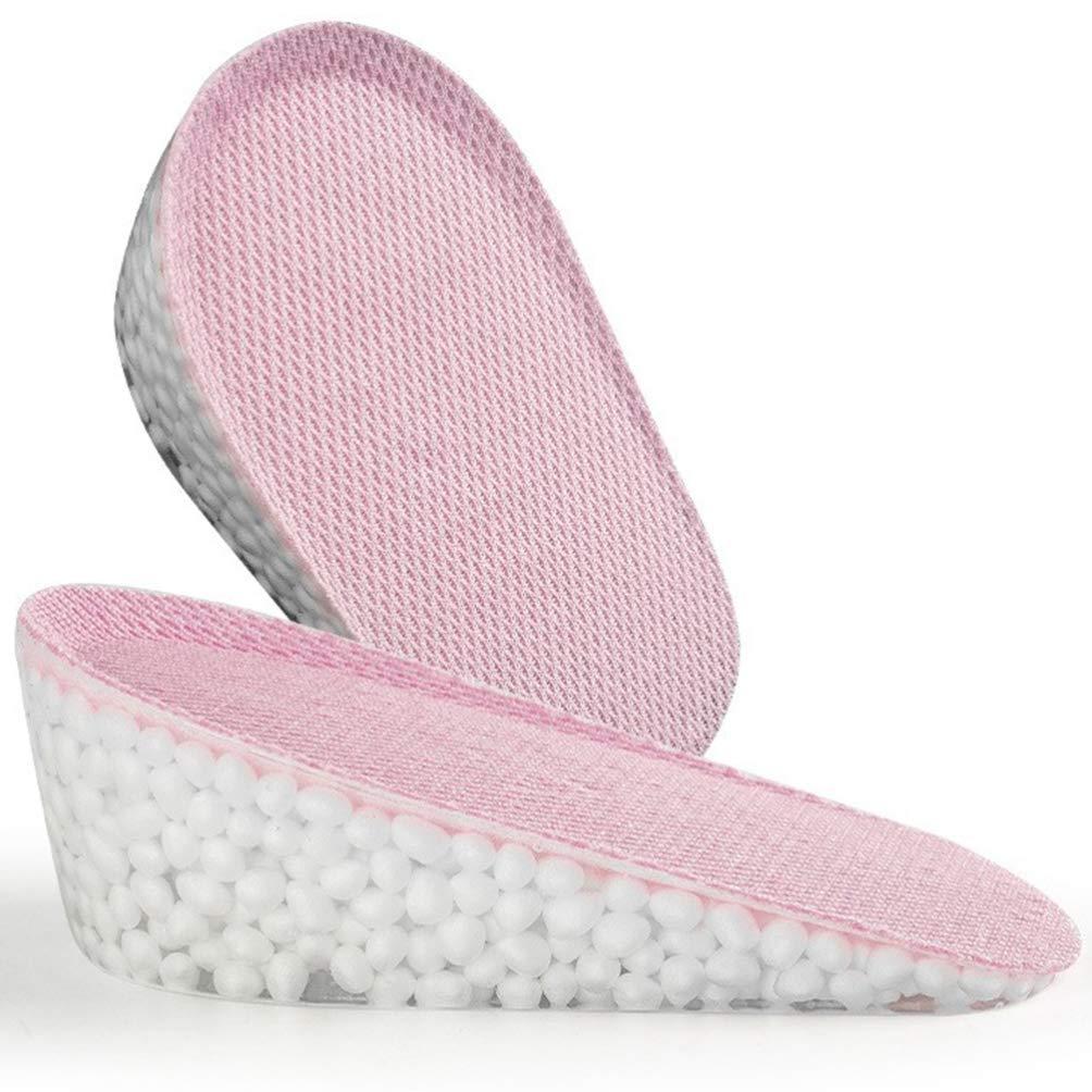 EXCEART Exceart 1 Pair Half Insoles Silicone Insole Shoe Lift Inserts Heels Lift Inserts Height Lift Pad Elevator Insoles Wooden Dustpan and Brush Half Pad High Heel Pink Men and Women