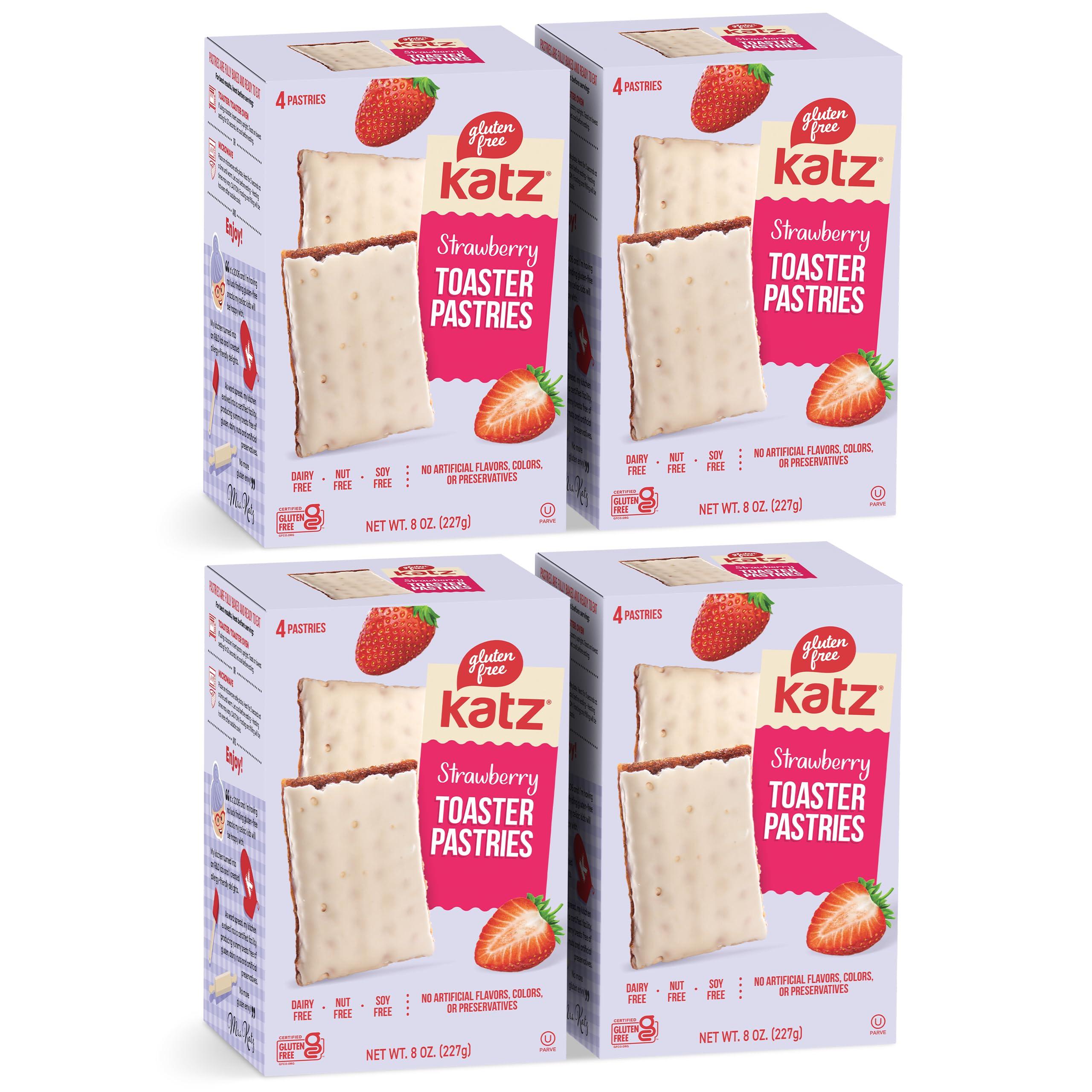Katz Gluten Free Katz Gluten Free Toaster Pastries. Strawberry. Gluten Free. Dairy Free, Nut Free, Peanut Free, Soy Free. Kosher Snacks. 8 OZ (Pack Of 4)