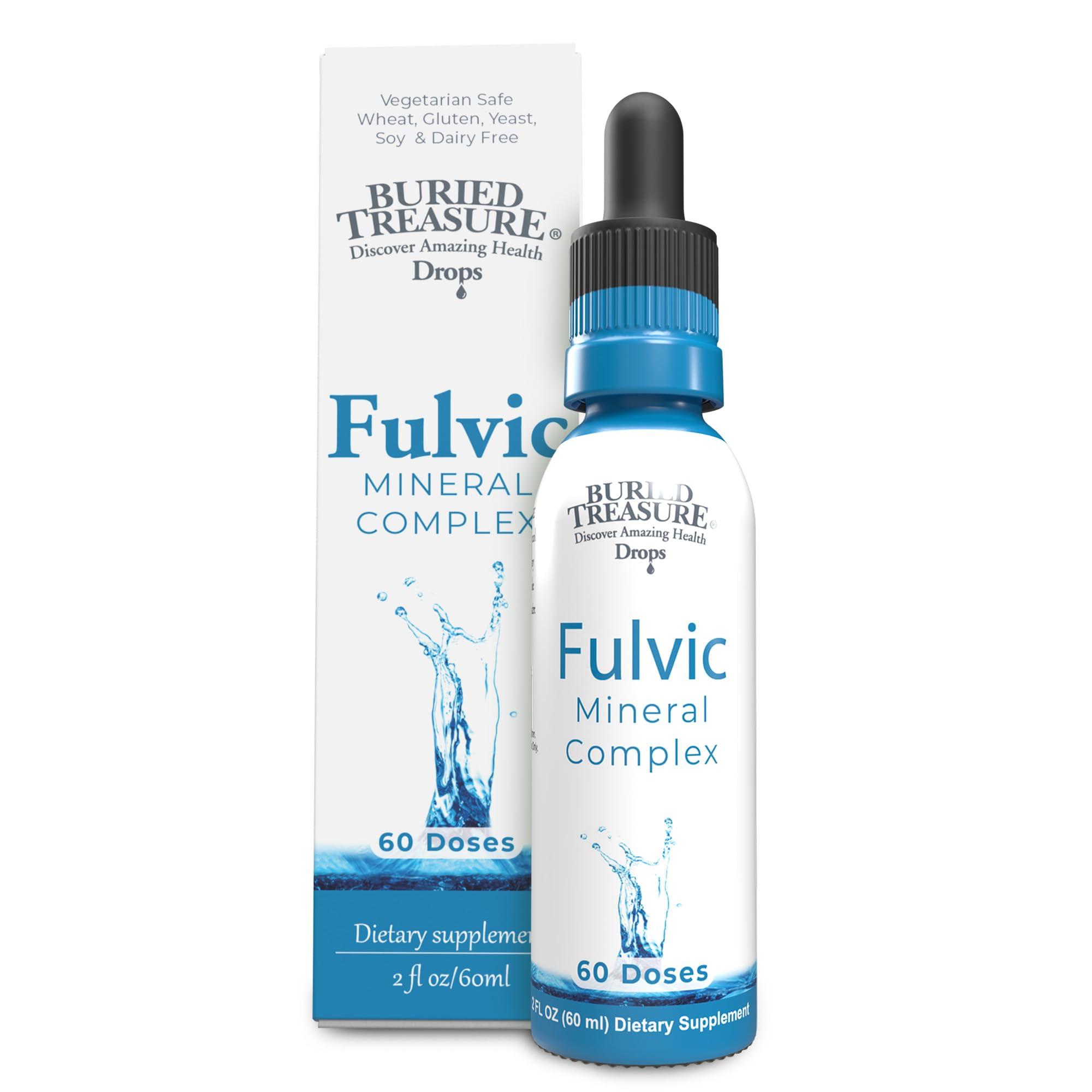 Buried Treasure Buried Treasure Fulvic Mineral Drops - Concentrated Fulvic Acid delivering Trace Mineral Drops as a Colloidal Minerals Liquid Supplement - Supporting Energy with Trace Minerals Electrolytes - 2 fl oz