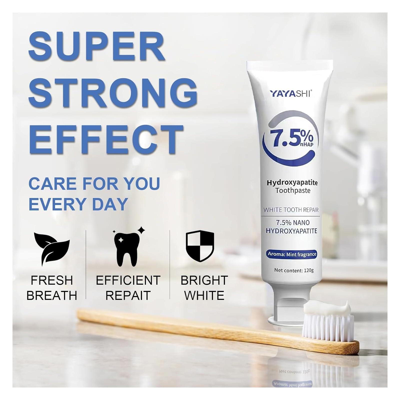 MGY Hydroxyapatite Toothpaste for Enamel Protection, Fluoride-Free Formula with Gentle Mint, for Sensitive Teeth, Daily Protection, Long-Lasting Fresh Breath, 4.23Oz (Sp6*2)