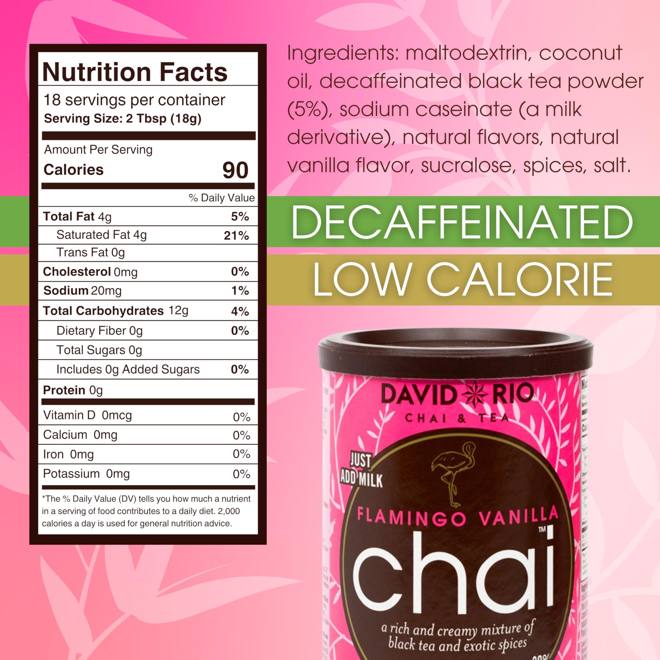 David Rio David Rio Chai Mix, Flamingo Vanilla, 11.9 Ounce (Pack of 1)