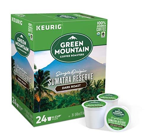 Green Mountain Coffee Roasters Green Mountain Coffee, Sumatra Reserve, Single-Serve Keurig K-Cup Pods, Dark Roast Coffee, 48 Count (2 Boxes of 24 Pods)