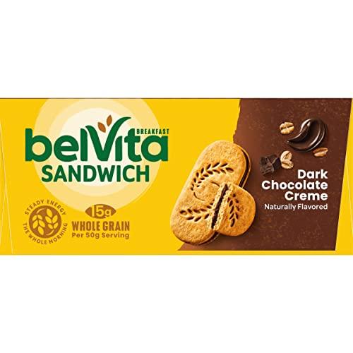 Belvita belVita Breakfast Sandwich Dark Chocolate Creme Breakfast Biscuits, 8 Packs (2 Sandwiches Per Pack)