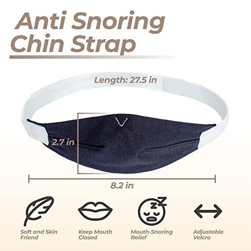PalpitateC PalpitateC Upgrades Chin Strap Effective Mouth-Snoring Relief, Anti Snoring Men Women Universal, Adjustable Snoring Solution Effectively Regulate Snoring and Regulate Sleep, Chin Strap Resmed - 1 Pack