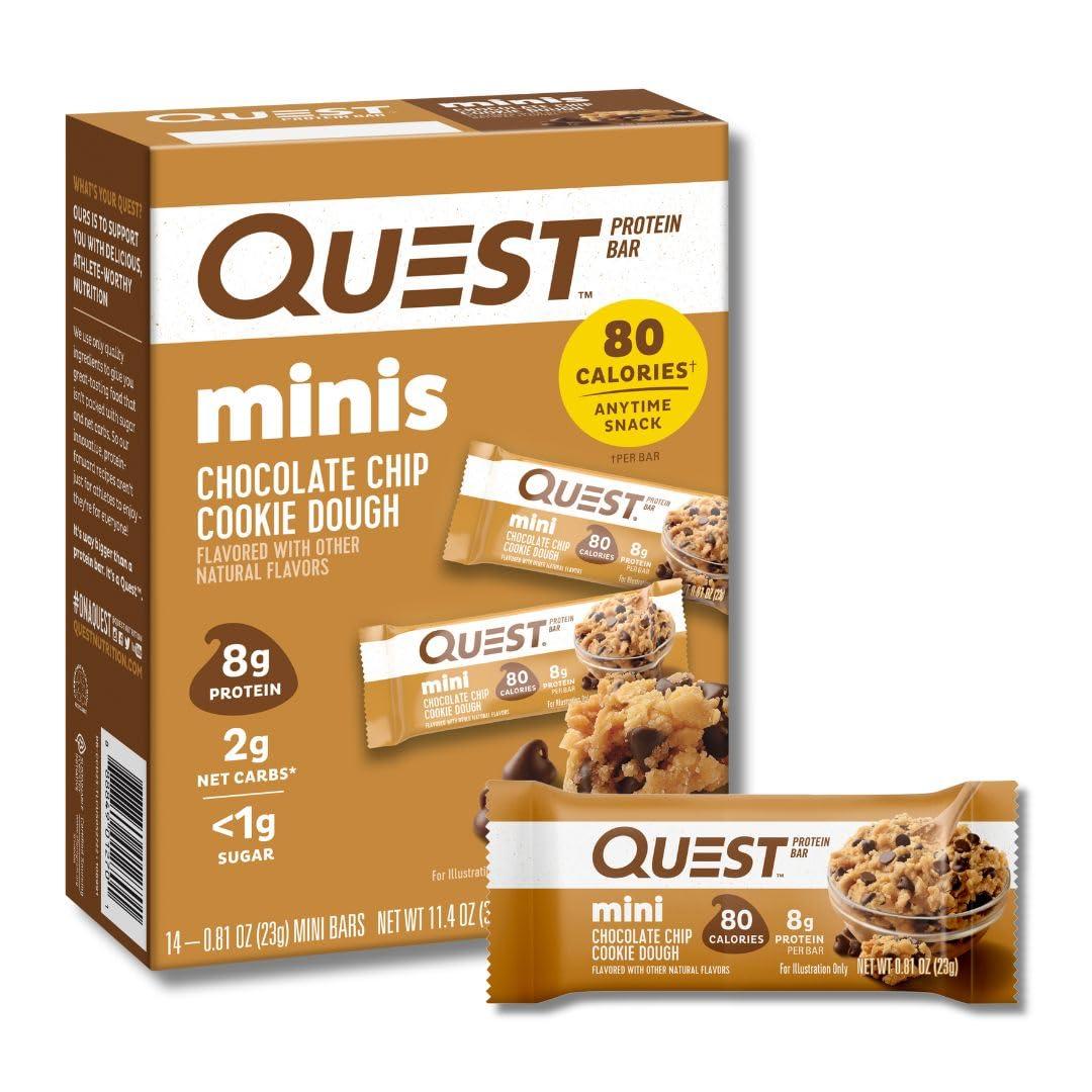 Quest Nutrition Quest Chocolate Lovers Protein Bar Variety Pack with Mini Cookie Dough Bars, High Protein, Gluten Free, 12 + 14 Count