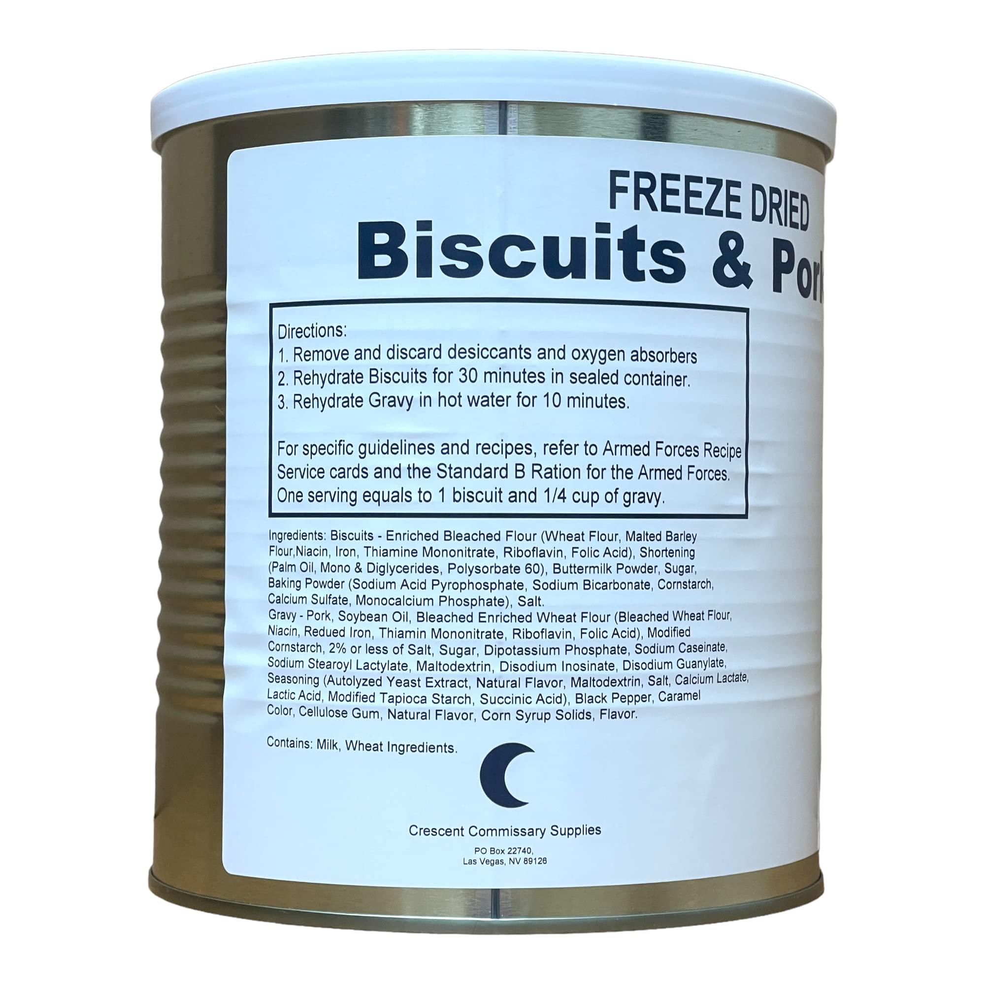 SAFECASTLE Freeze Dried Holiday Variety Long Term Food Storage and Emergency Preparedness Kits |Survival, Hunting & Emergency Food |25+ Year Shelf life | 6 Cans Per Case(2 Cans Biscuits and Gravy, 2 Cans Corn, 2