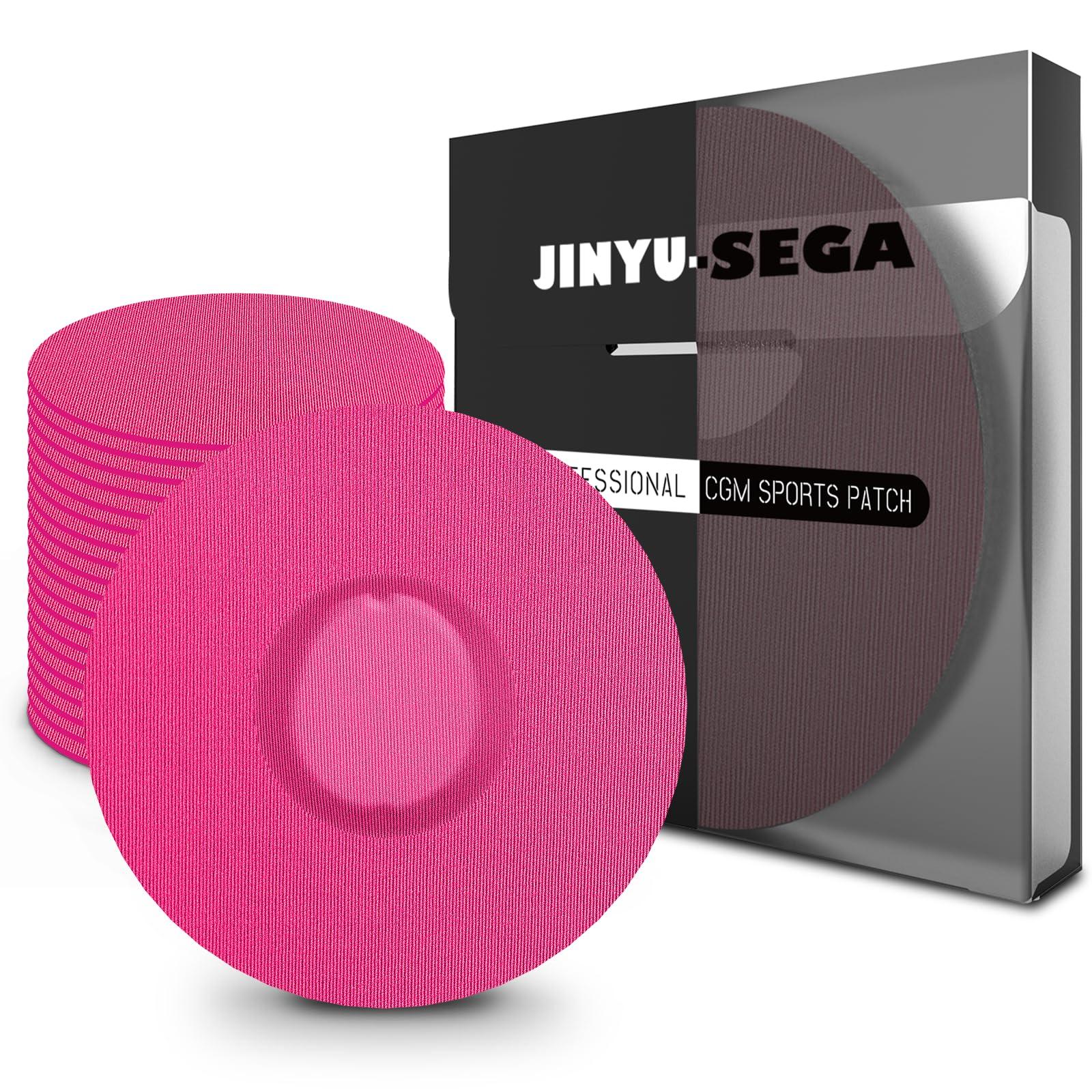 Jinyu-Sega Adhesive Patches for Dexcom G7 Waterproof & High Viscosity -20 Pack, Sweatproof Materials, Dexcom G7 Overpatches, Suitable for Sports (G7, Hot Pink)