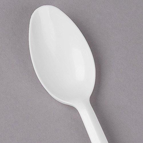 TableTop King Dart SO8BW 8\" White Plastic Soda/Milkshake Spoon - 1000/Case