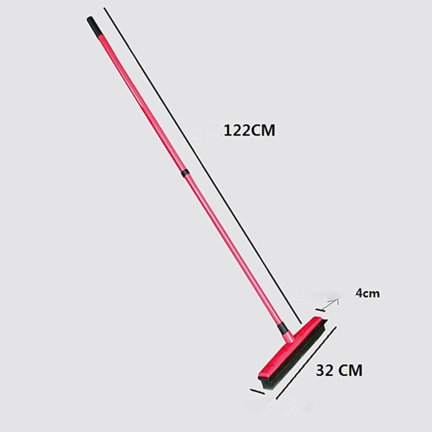 RJDJ Indigopetco Pet Hair Removal Broom, Pet Hair Removal Tool, Multi-Surface Squeegee Rubber Broom, Rubber Broom Pet Hair Remover, Extendable Pet Hair Remover Broom for Carpet, Mats,Couch (Black)