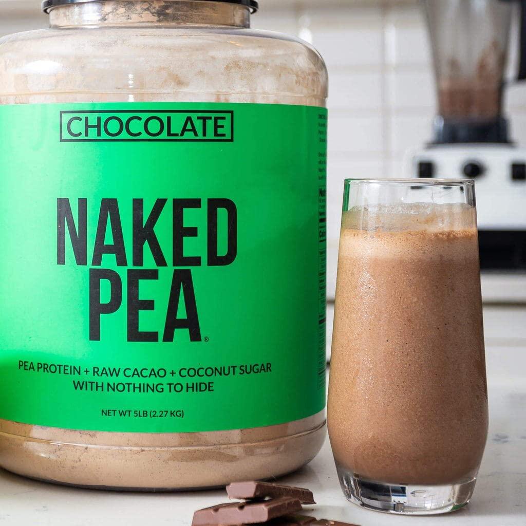 NAKED nutrition NAKED nutrition Chocolate Naked Pea Protein Isolate - 5Lb Bulk, Plant Based, Vegetarian & Vegan Protein. Easy To Digest, Non-Gmo, Gluten Free, Lactose Free, Soy Free