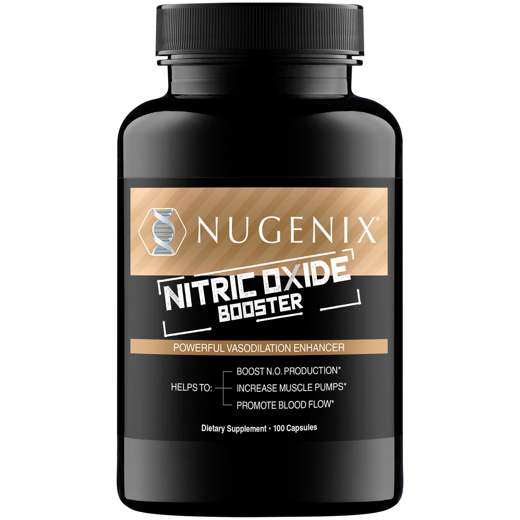 Nugenix Nugenix Nitric Oxide Booster Supplement - Nitric Oxide Flow, L-Arginine, L-Citrulline, Pine Bark Extract - Vasodilator - 100 Capsules