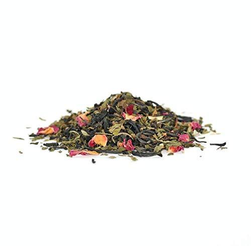 JusTea JusTea PURPLE MINT | Loose Leaf Purple Tea | Tin with Hand Carved Tea Spoon | 40+ Cups (2.1oz) | Very Low Caffeine | Award-Winning | Fair Trade | Non-GMO
