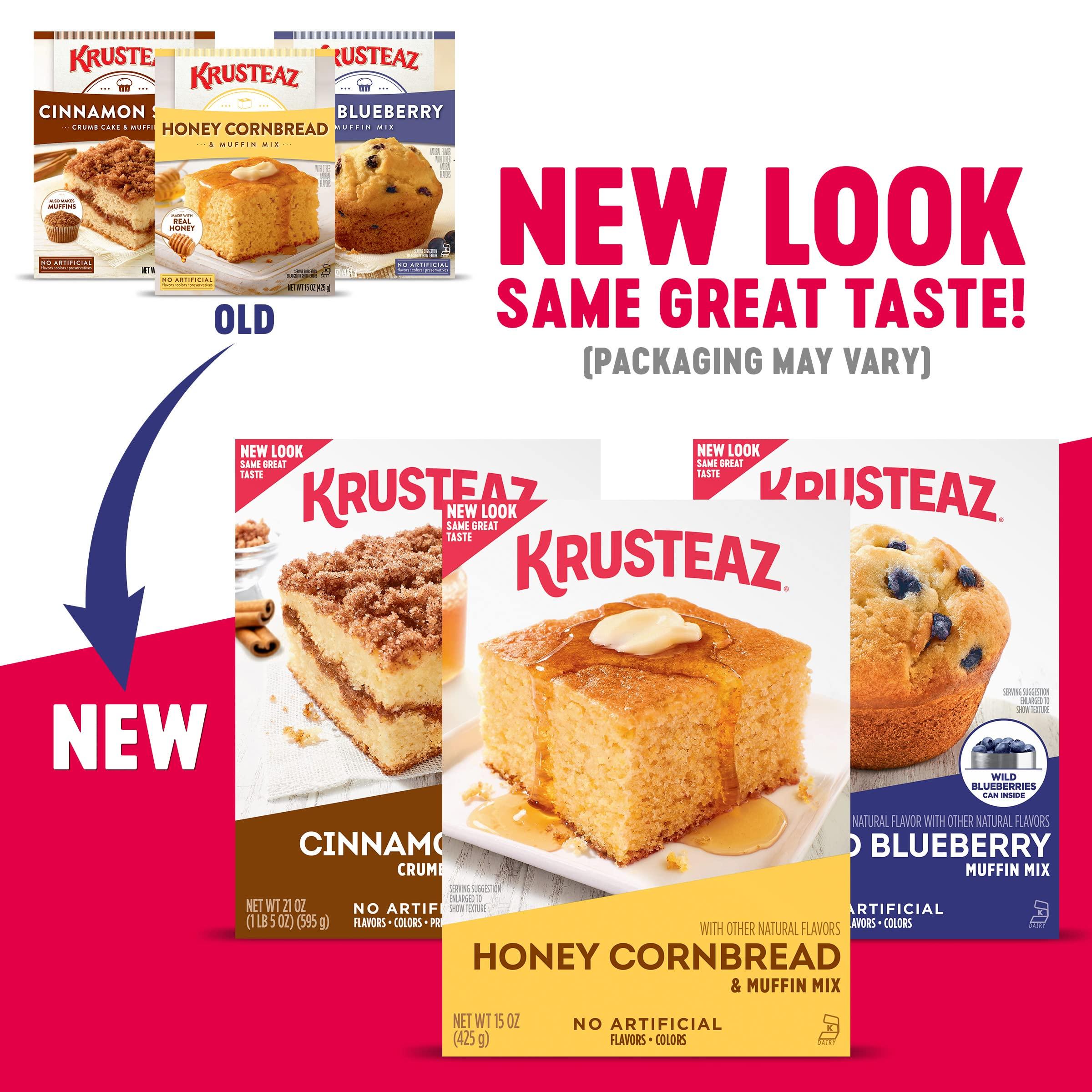 Krusteaz Krusteaz Honey Cornbread and Muffin Mix - No Artificial Colors or Flavors 15 Ounce (Pack of 3)