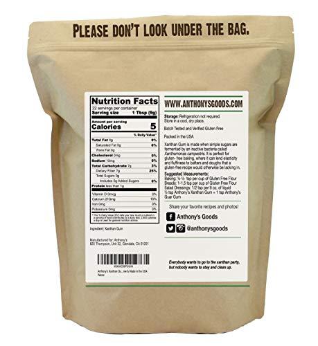 Anthony's Anthony's Xanthan Gum, 1 lb, Batch Tested Gluten Free, Keto Friendly, Product of USA