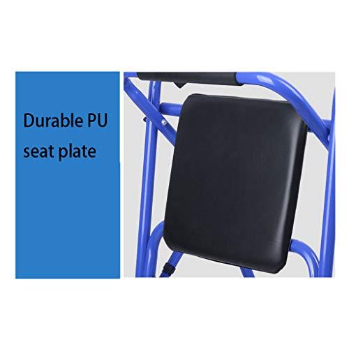 DAXINYI DAXINYI Frames On Folding Walker with 2 Wheels, Lightweight Aluminum Rollator Walker for The Elderly Can Be Folded Folding Portable Portable Trolley Double The Comfort