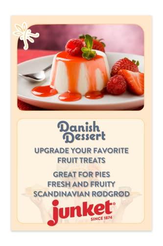 Junket Junket Danish Dessert Raspberry and Strawberry Mix - for Pie Filling, Cheesecake Topping, Sauces, Puddings, and Glazes. Add Water, Heat 60 Seconds, Add Fresh Fruit! 4.75 Ounce (Variety Pack of 6)