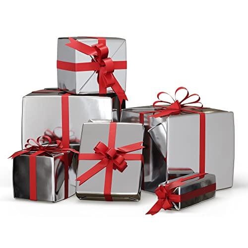 Crown Display Silver Foil Sheets For Gift Wrapping - 100 Sheets 15x20\" - Silver Tissue Paper, Silver Foil Sheets For Crafts, Gift Bag Filler, Gift Basket Wrap, Silver Wrapping Paper, Silver Foil Wrap Crown Displa