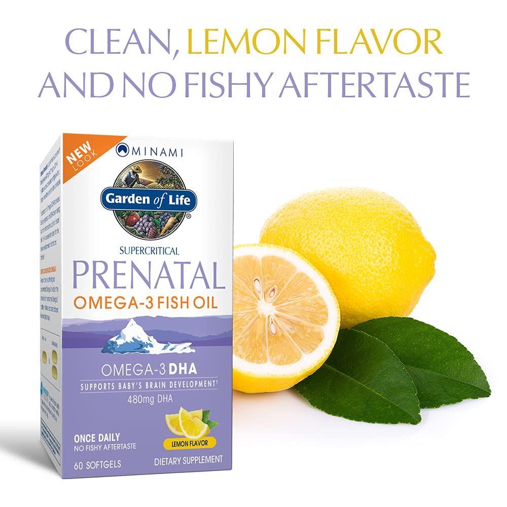 Garden of Life Garden of Life Organics Womens Prenatal Multivitamin with Vitamin D3 & Prenatal DHA Omega 3 Fish Oil - Minami Natural Prenatal, 60 Softgels