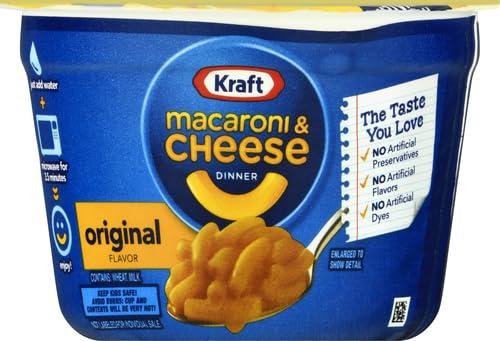 Kraft Mac & Cheese Kraft Original Easy Microwavable Macaroni and Cheese Cups (8 ct Box, 2.05 oz Cups) (Pack of 2)