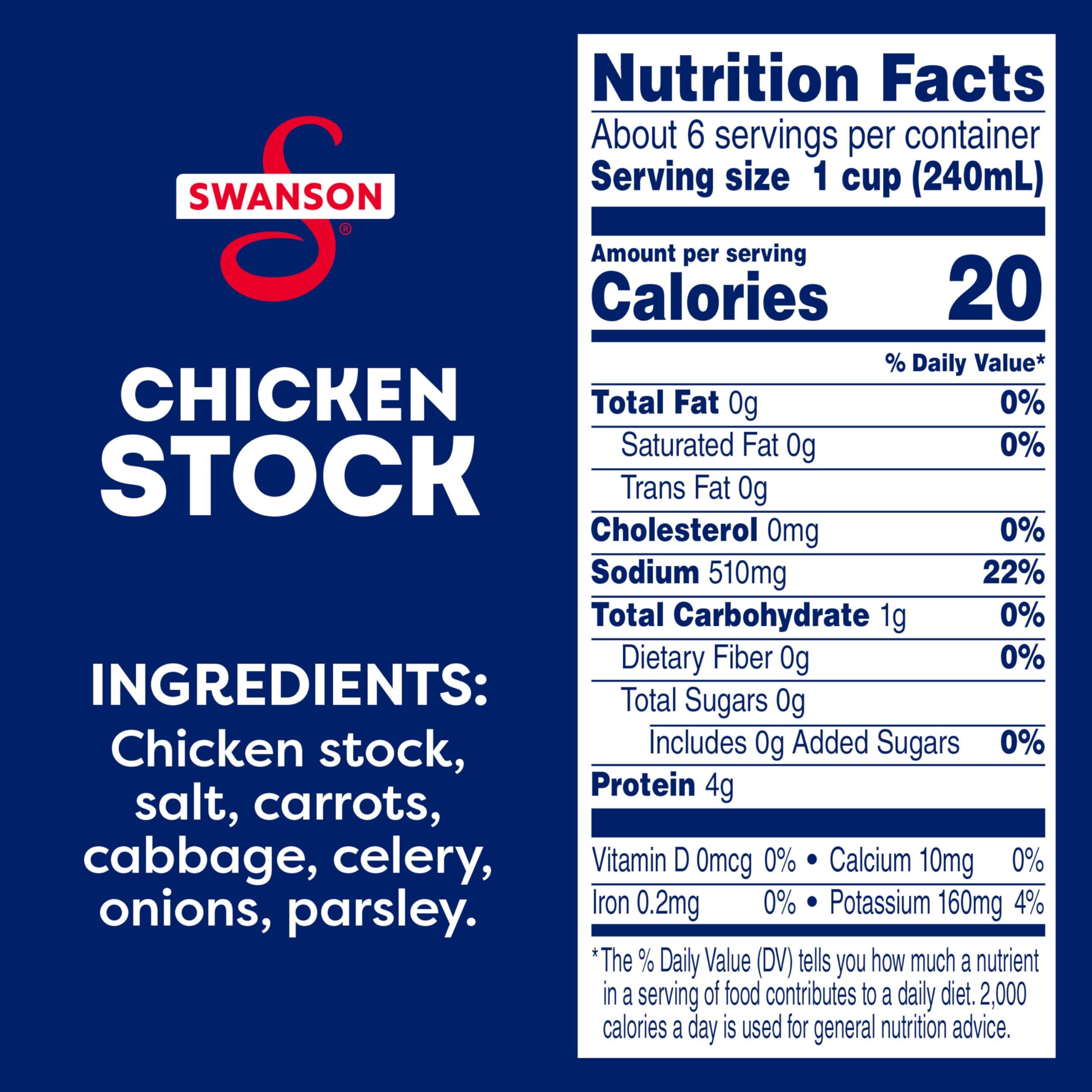 SWANSON S Swanson 100% Natural Chicken Stock, 48 oz Carton