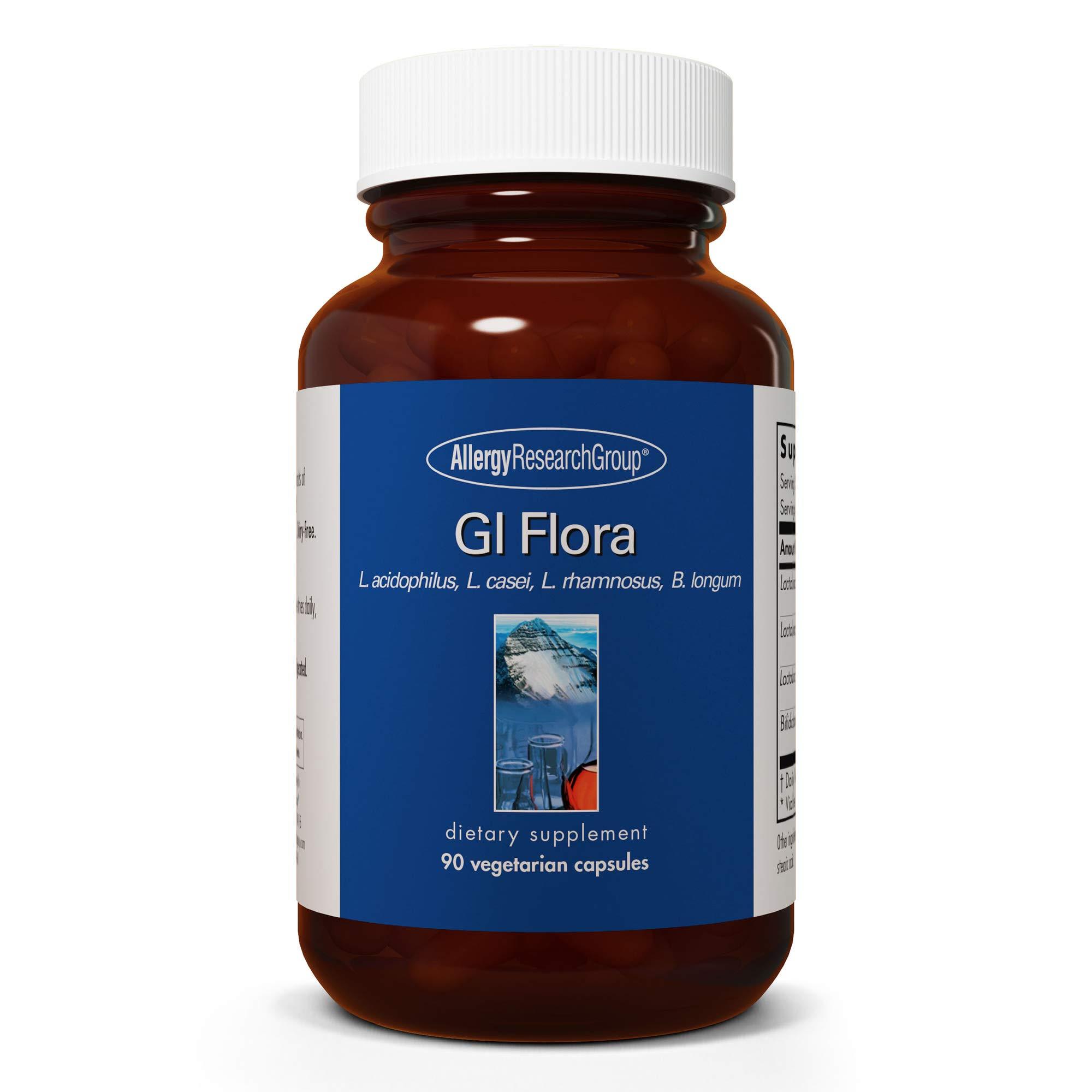 Allergy Research Group Allergy Research Group GI Flora Supplement - Probiotic for Digestive Health, Gut Health for Men & Women, Lactobacillus and Bifidobacterium - 90 Count