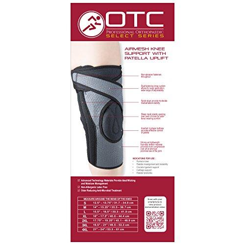 OTC OTC Patella Uplift Spiral Stays Airmesh Select Series Knee Support, Grey, X-Large