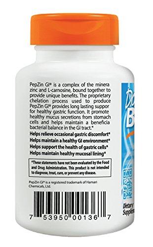 Doctor's Best Doctor'S Best Zinc Carnosine Complex With Pepzin Gi Veggie Caps, 120 Count