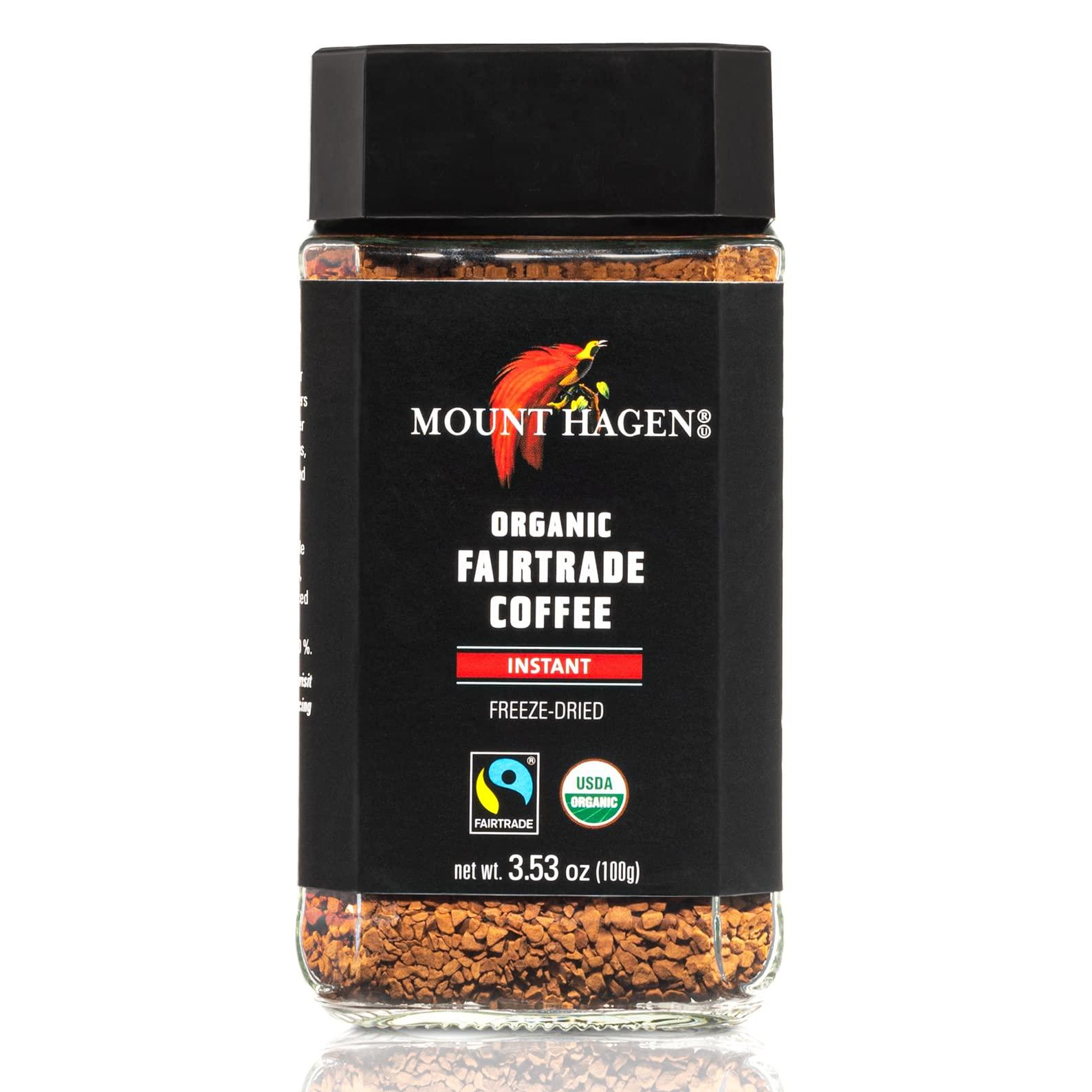Mount Hagen Mount Hagen Organic Freeze Dried Instant Coffee 3.53oz and Instant Espresso Ground Coffee 1.76oz Bundle