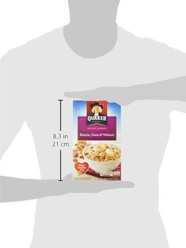 Quaker Quaker Instant Oatmeal Raisin, Date & Walnut, 1.3 Ounce Packs - 10 Count Boxes, 13 ounce (Pack of 12)