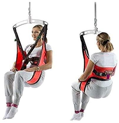 FSUHHIAD Fushida Hoyer Lift Sling,Commode Patient Lift Slings Medical Transfer Sling for Patients Shower Bath,Large Toileting Sling,Lift Sling for Elderly Bariatric,Divided U Slings Fit Invacare/Hoyer Lift,XL
