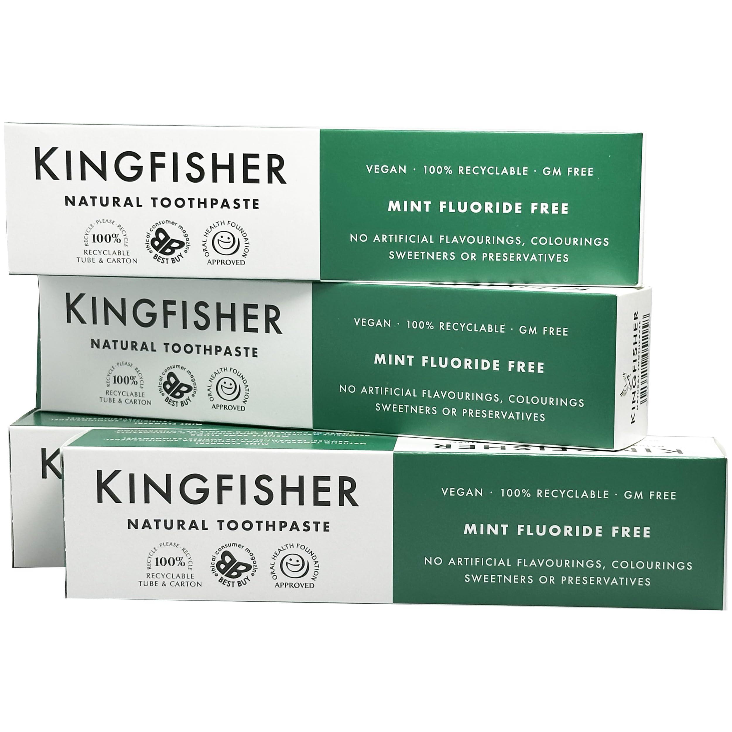 Kingfisher Mint Fluoride Free Toothpaste (100ml) - x 4 Units Deal by KINGFISHER