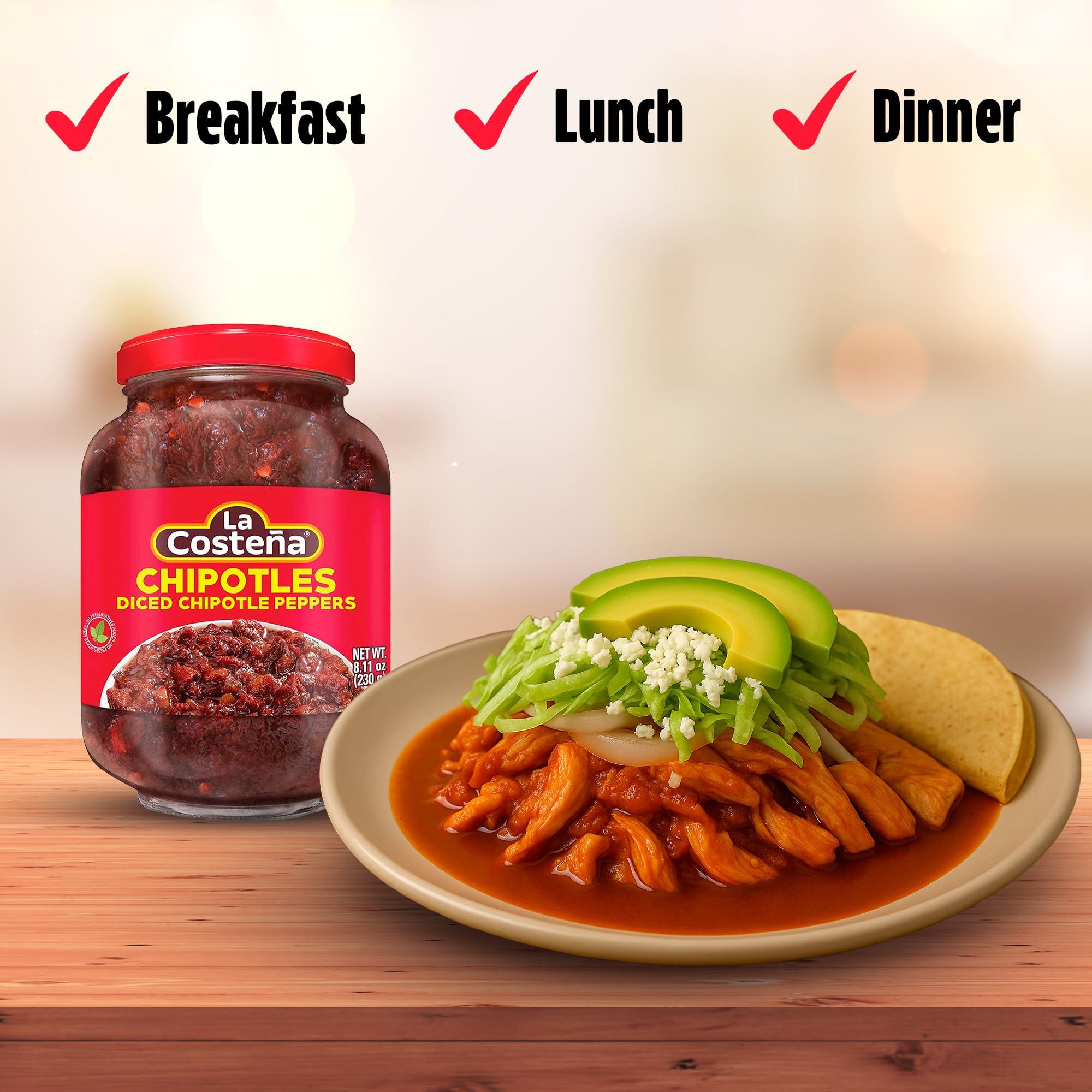 La Costeña La Costea Chipotle Peppers in Adobo Sauce 12 oz (12-Pack)