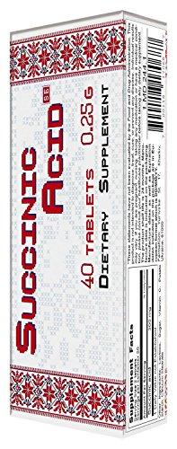 Amber Acid Succinic Acid (Butanedioic/Amber Acid) 40 Tablets/0.25mg
