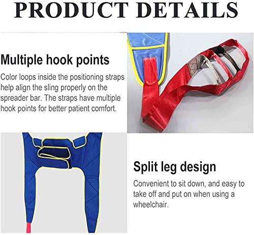 DATEN DATEN Toileting Hoist Sling, Medical Patient Sling,Split Leg Sling Helps with Positioning and Lifting,Reusable and Washable,Weight Capacity of 507 Lbs (Size : B)