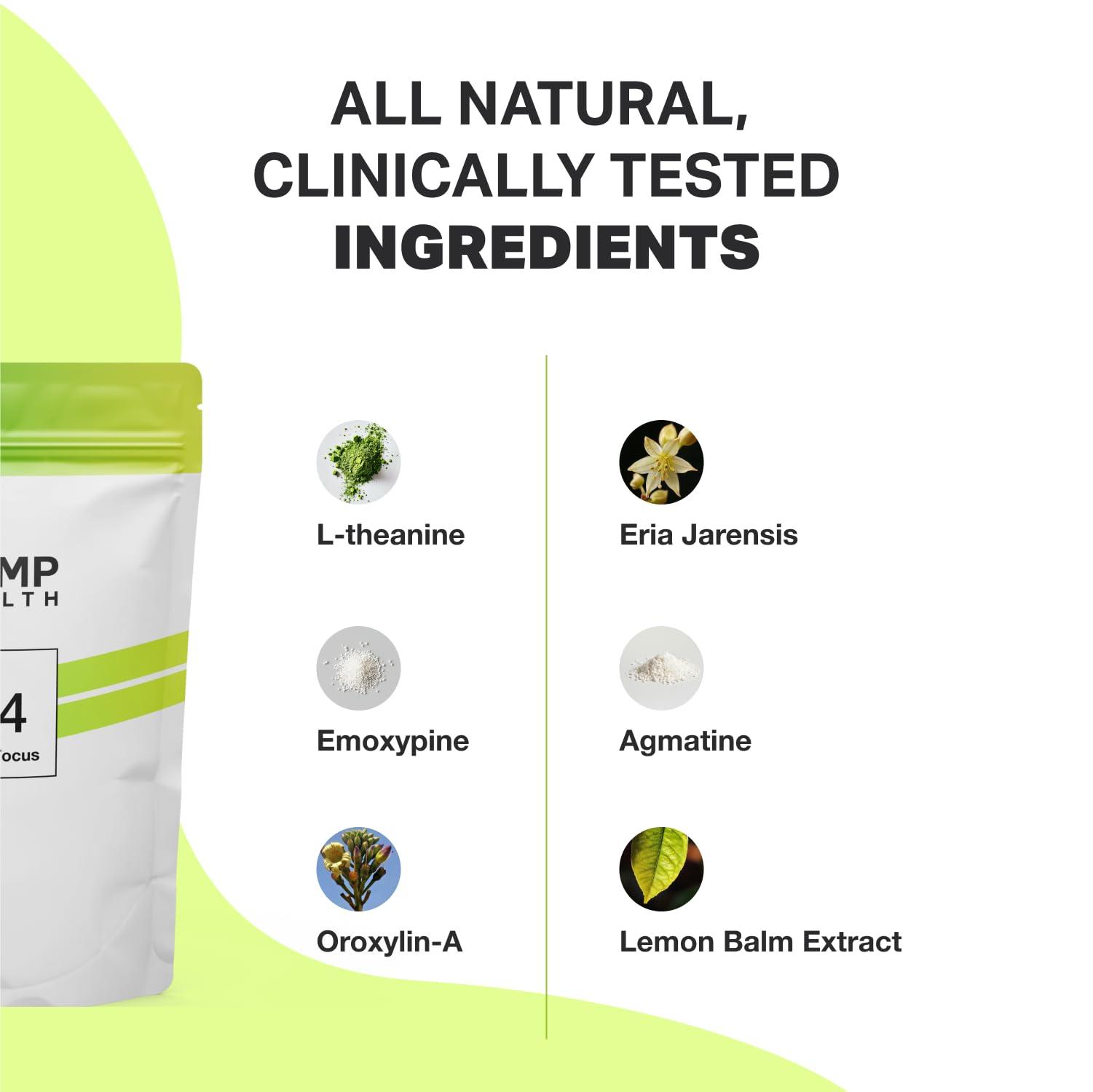 Ramp Health Ramp Health B4 Calm Focus - Brain Supplements for Memory and Focus - Focus Supplement - Brain Supplement - L-Theanine, Lemon Balm Extract and More - Citrus Smooth - 20 Count, White