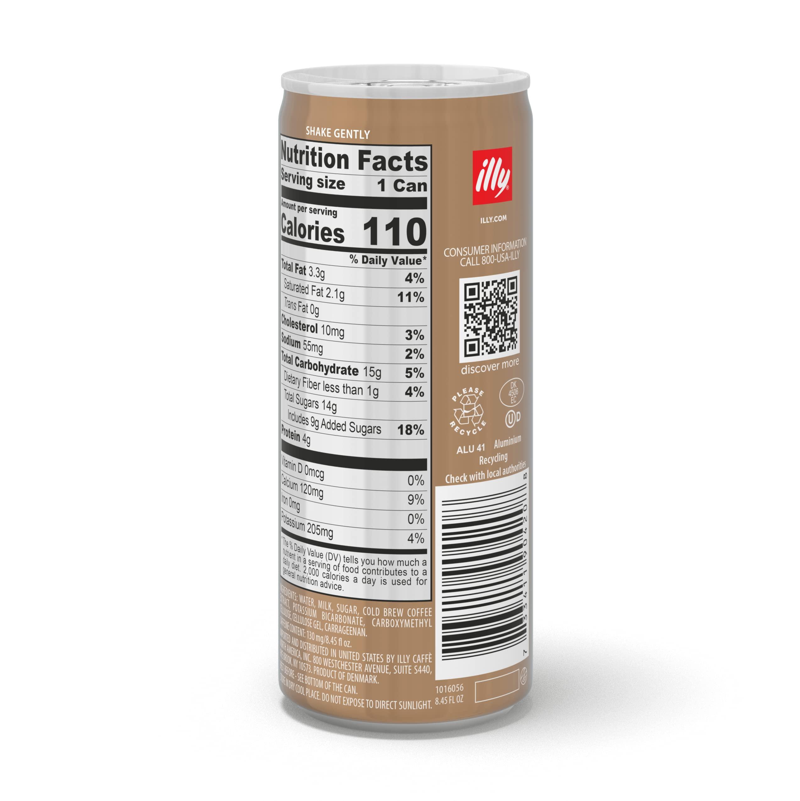 Illy illy Ready To Drink Coffee Latte Macchiato Cold Brew Cans - 100% Arabica Coffee - Smooth & Refreshing Taste - Convenient, Easy to Carry Coffee Drink with Milk 8.5 oz., 12 Pack