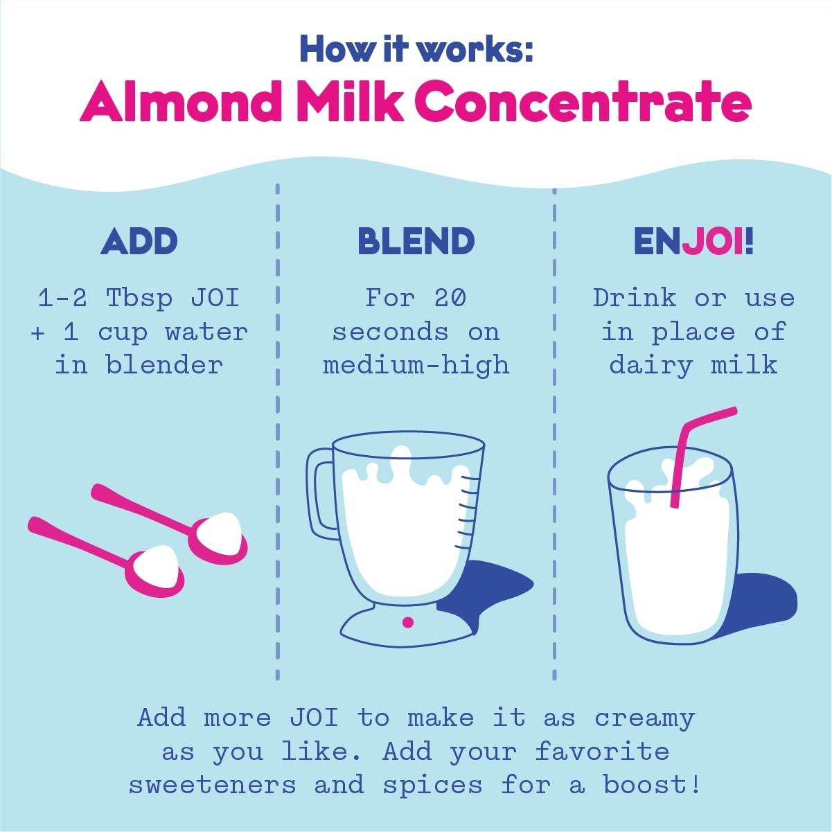 JOI Instant Oat Milk Powder & Unsweetened Almond Milk Concentrate Bundle by JOI
