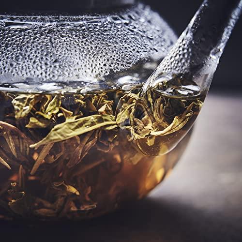 Palais des Thés Palais des Thés - Thé des Alizes - Premium Gourmet Green Tea with White Peach, Kiwi, Watermelon, and Flower Petals - 3.5oz Loose Leaf Metal Gift Tin