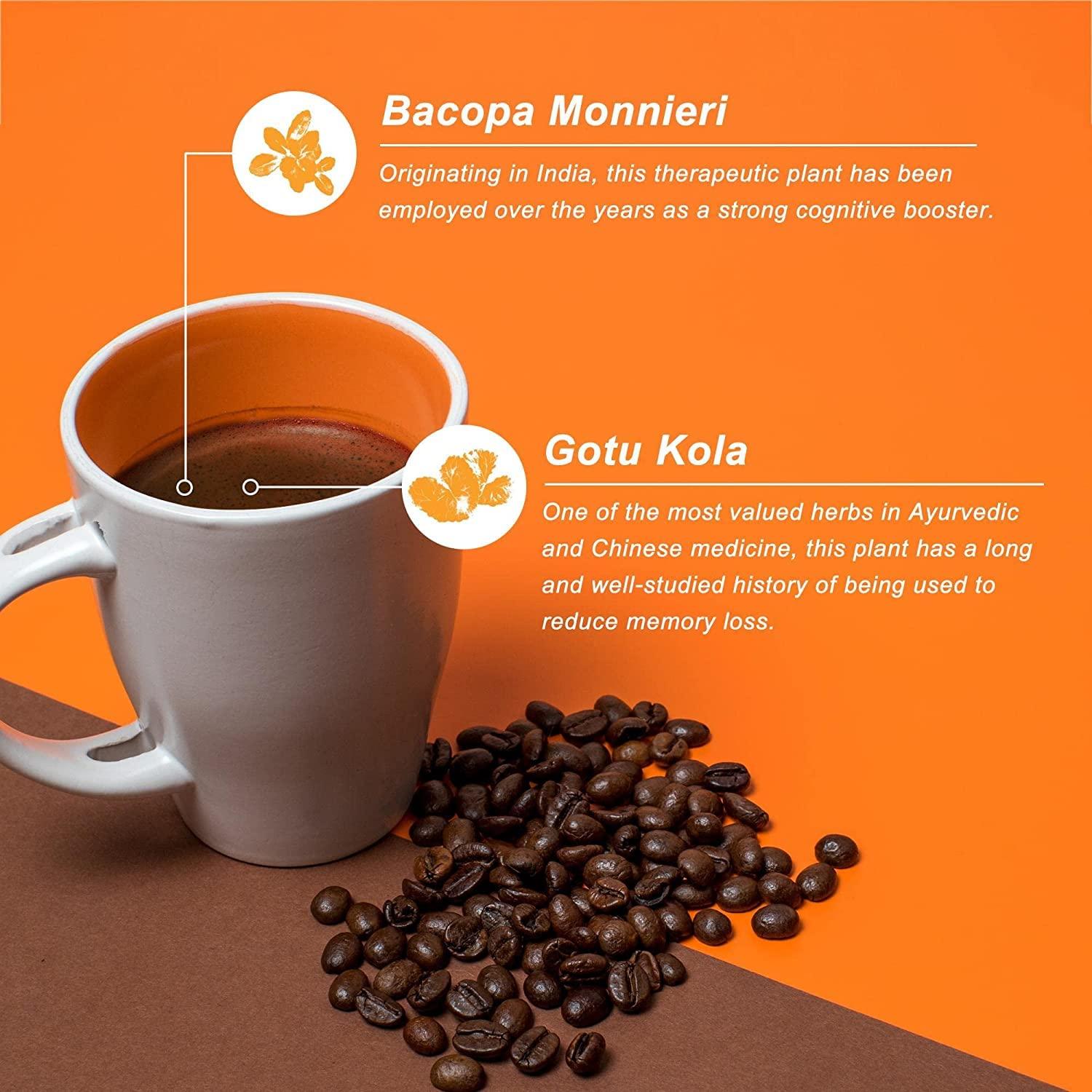 Javita Javita Energy + Focus Instant Coffee Packets, 100% South American Arabica & Robusta Blend, plus Herbs for Clarity, Energy, & Focus, Keto, Dieters Drink, 3 boxes of 24 (4.2g) sticks