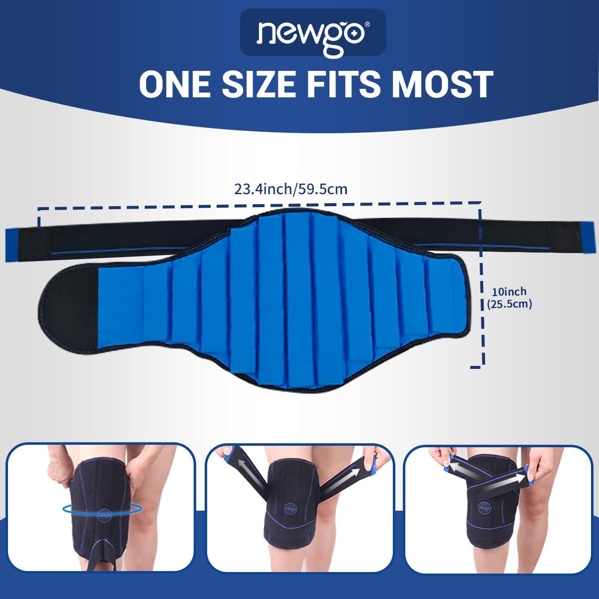 NEWGO NEWGO Ice Pack for Knee After Knee Replacement Surgery, Long Lasting Coldness Knee Ice Pack Wrap with Ice Cubes for Knee Injuries Swelling, Knee Surgery, Sports Injuries