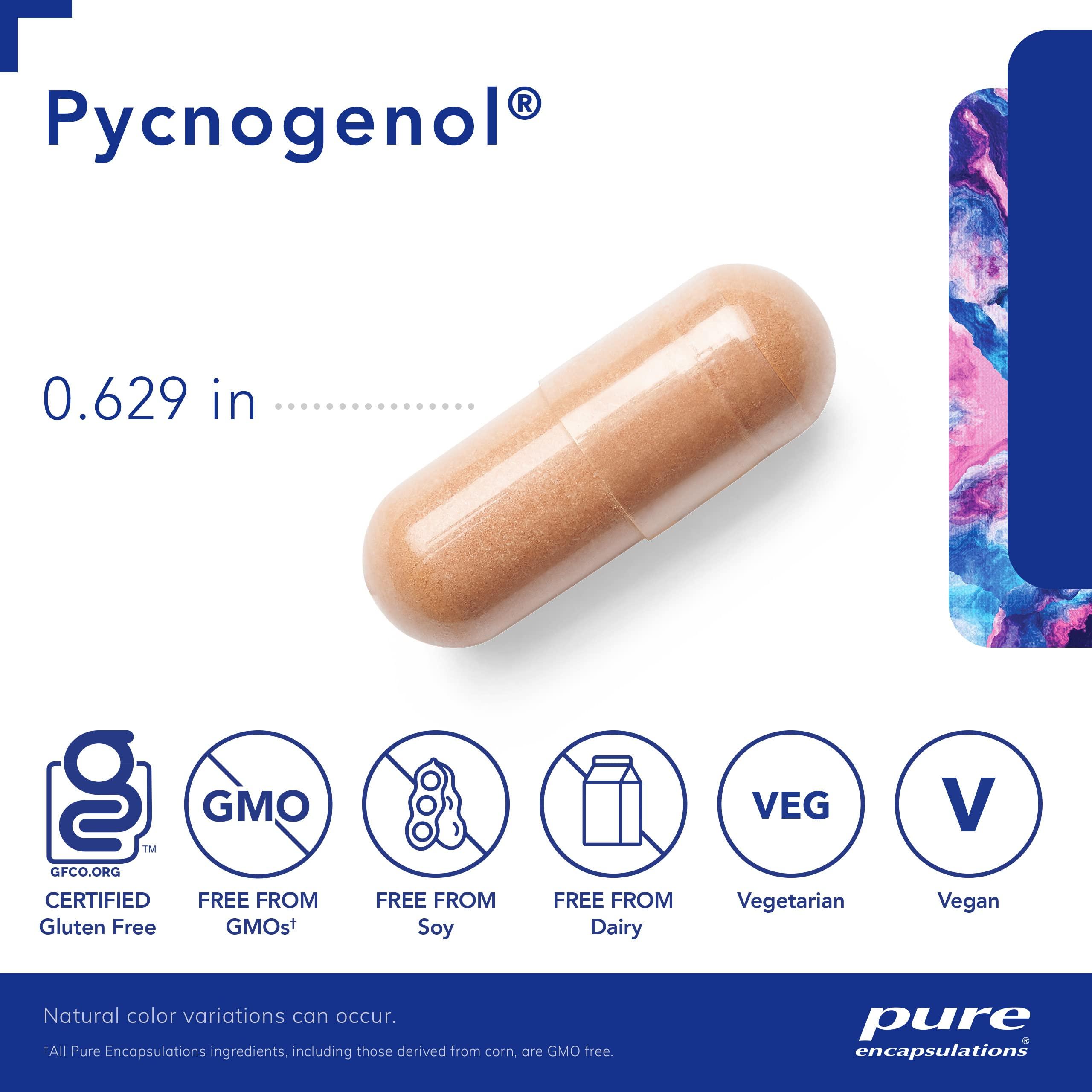 Pure Encapsulations Pure Encapsulations Pycnogenol 100 mg | Hypoallergenic Supplement to Promote Vascular Health and Provide Antioxidant Support | 30 Capsules