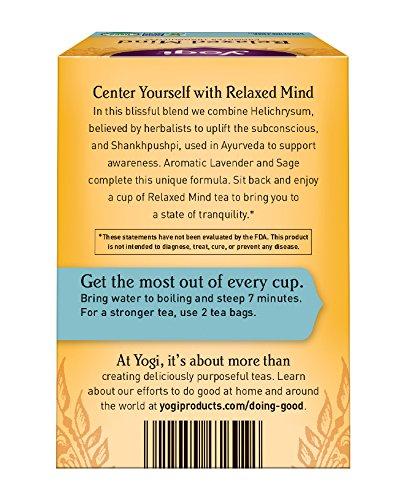 Yogi Yogi Tea, Relaxed Mind, 16 Count, Packaging May Vary (Pack of 2)