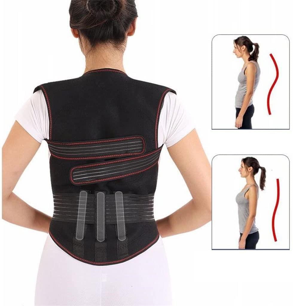 SJHY Posture Corrector Tourmaline Self-Heating Vest Full Back Support Belt Waist Brace Back Posture Vest Spine Shoulder Correction Belt Back Posture (Size : X-Large)