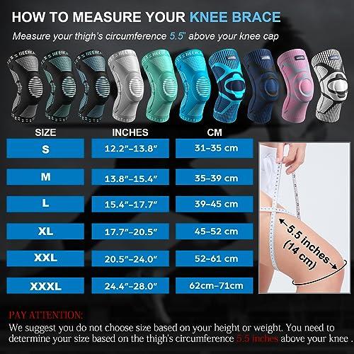 NEENCA NEENCA Knee Brace for Knee Pain Relief, Medical Knee Support with Patella Pad & Side Stabilizers, Compression Knee Sleeve for Meniscus Tear, ACL, Arthritis, Joint Pain, Runner, Sport- FSA/HSA APPROVED