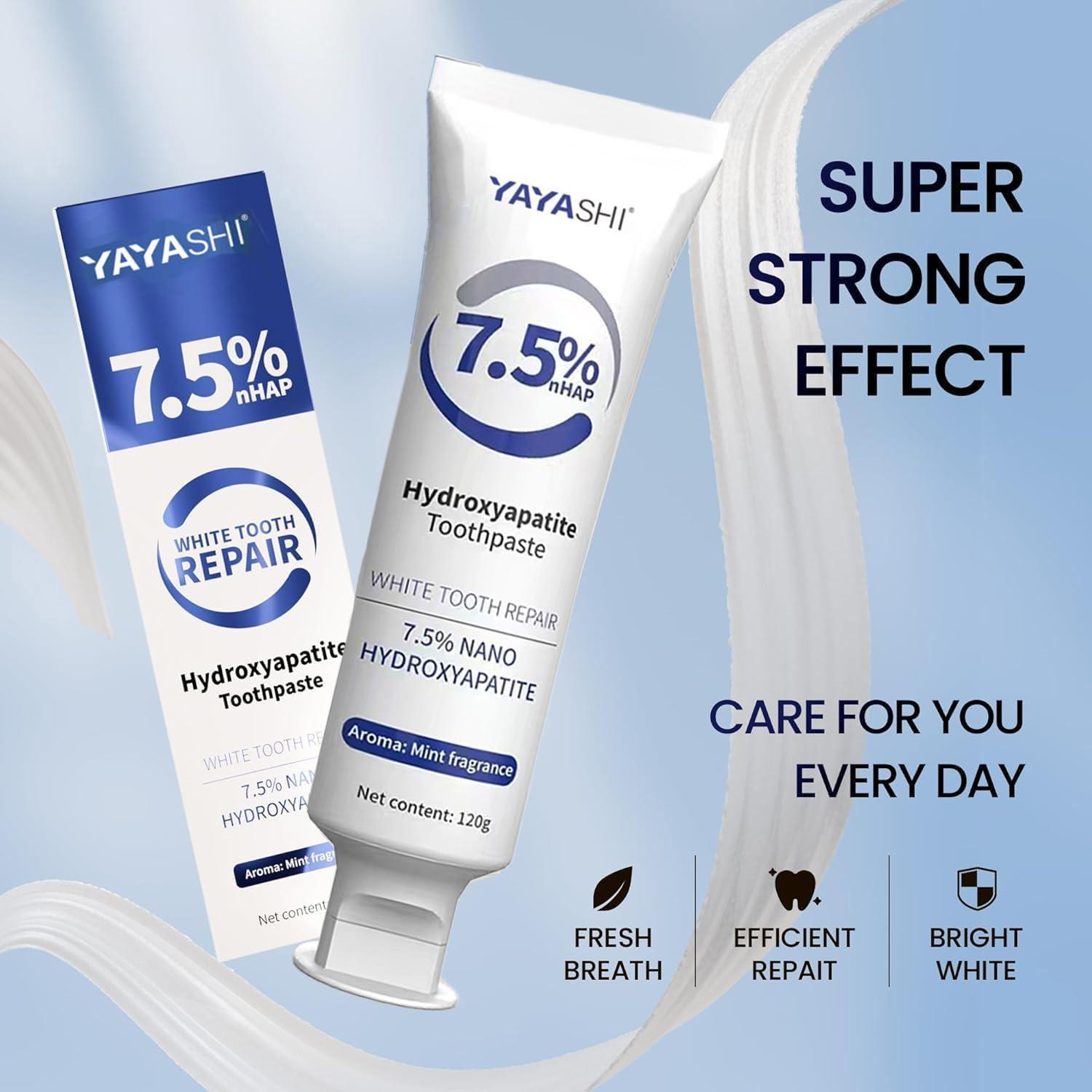 MGY Hydroxyapatite Toothpaste for Enamel Protection, Fluoride-Free Formula with Gentle Mint, for Sensitive Teeth, Daily Protection, Long-Lasting Fresh Breath, 4.23Oz (Sp6*2)