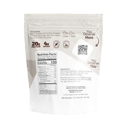 NuGo NuGo Protein Bar, Vanilla Yogurt, 11g Protein, Gluten Free, 15 bars and NuGo Plant Protein Powder, Vanilla, 20g Vegan Protein, Low Sugar, 26 servings