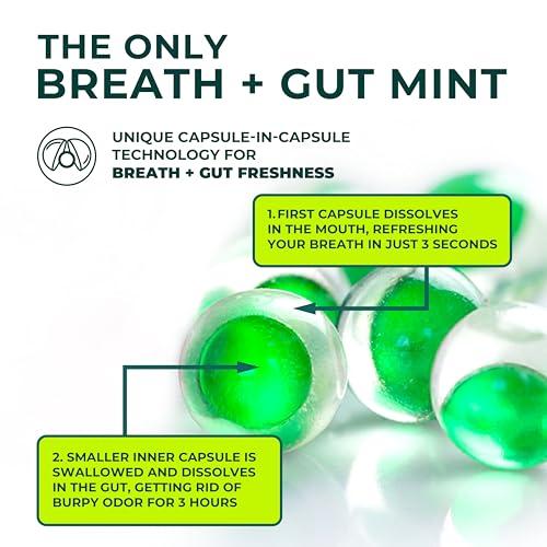 NUDE NUDE Mints | Dual Action Liquid Capsules | Mouth Watering Mint - Lasts 3X Longer - 3X Stronger - Extreme Bad Breath Treatment for Adults - Sugar Free, 0 Calorie - Honey Lemon - 10 Pack - 300 Capsules