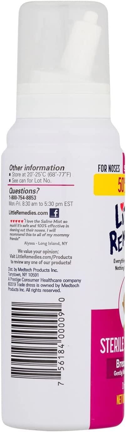 Little Remedies Little Remedies Sterile Saline Nasal Mist, Safe for Newborns, 3 oz (Pack of 1)